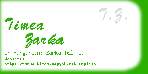 timea zarka business card